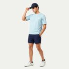 Men's Aqua Round Neck Regular Drifit T-Shirt, एक्वा, small