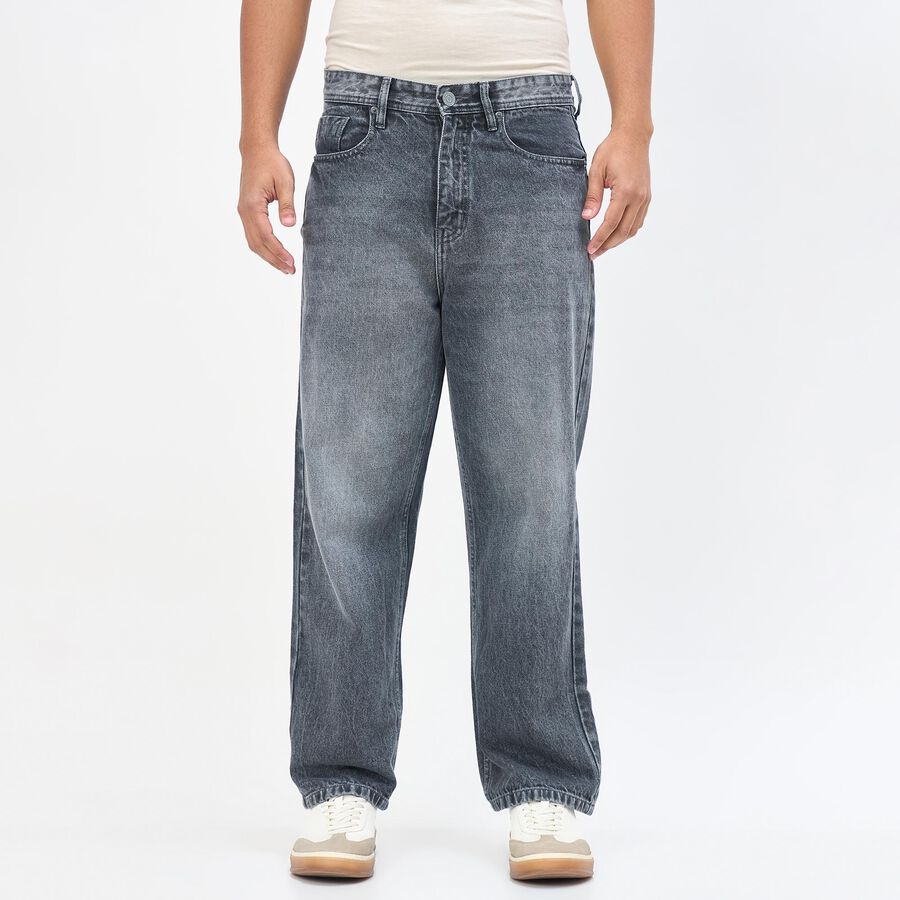 Men's Denim Blue Straight Fit Classic Jeans, Light Grey, large