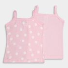 Girl's Cotton Vest, गुलाबी, small image number null