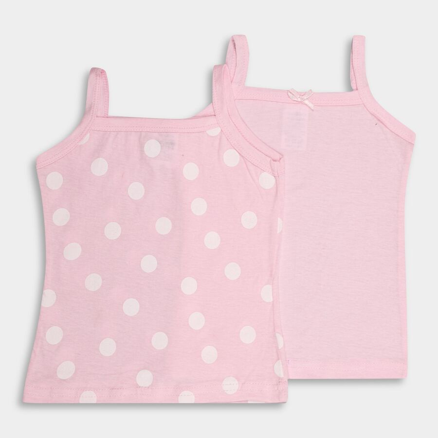 Girl's Cotton Vest, गुलाबी, large image number null