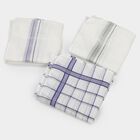 Men's Mid Blue Checked Pack of 3 Handkerchief, मध्यम नीला, small