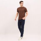 Men's Rich Brown Cotton Round Neck T-Shirt, Brown, small image number null
