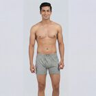Men's Light Grey Regular Fit Solid Trunks, मिश्रित हल्का ग्रे, small
