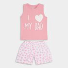 Infant Girls' 100% Cotton Short Set, गुलाबी, small