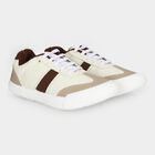 Boys' Brown Lace-Up Sneakers, भूरा, small