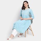 Ladies' Kurta Pyjama Set, Light Blue, small image number null