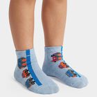 Boys' Regular Fit Ankle Length Pack of 2 Socks ( Blue, Black), नेवी ब्लू, small