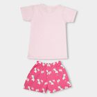 Girls' Night Suit , हल्का गुलाबी, small image number null
