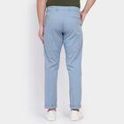 Men's 100% Cotton Slim Fit Casual Trousers , हल्का नीला, small image number null