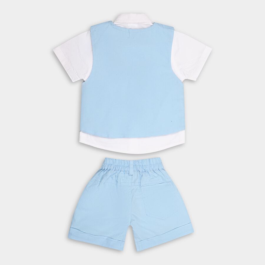 Infant Boy's 100% Cotton Baba Suit, हल्का नीला, large image number null