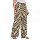 Women's Beige Regular Fit Printed Palazzos, गहरा पीला, small