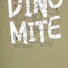 Boys Round Neck T-Shirt, Olive, small image number null