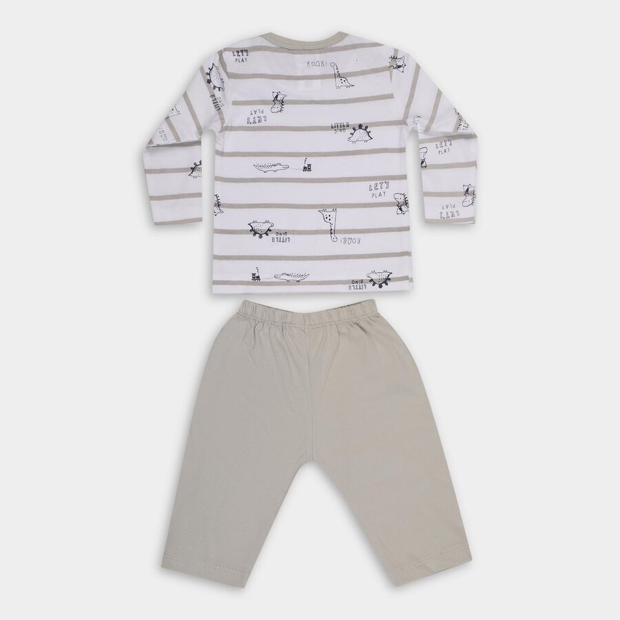 Infants' 100% Cotton Baba Suit, गहरा ग्रे, large image number null