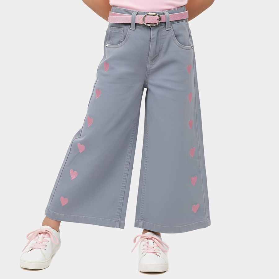 Girls' Jeans, हल्का ग्रे, large