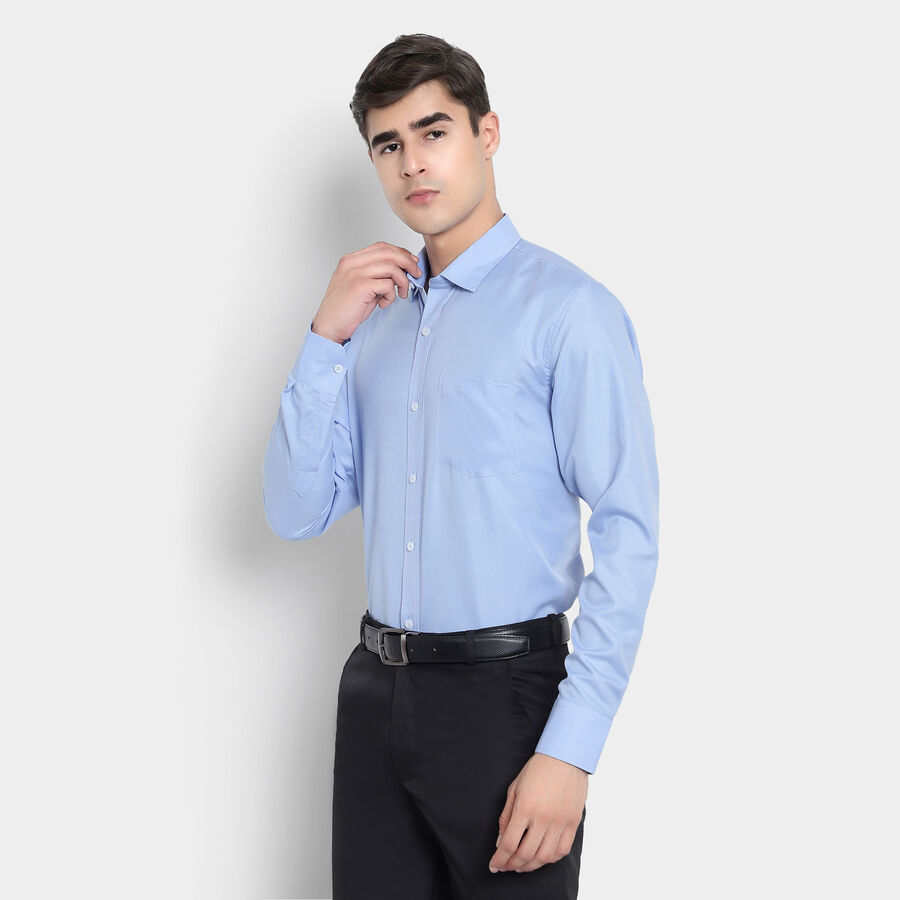 Solid Formal Shirt, Mid Blue, large image number null