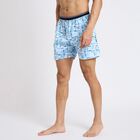 Men's 100% Cotton Boxers, हल्का नीला, small