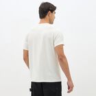 Men's Rich Eggshell White Round Neck Casual T-Shirt, Off White, small image number null