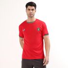 Men's Bright Cherry Red Crew Neck Athleisure T-Shirt, Red, small