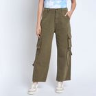 Ladies' 100% Cotton Jeans , Olive, small image number null