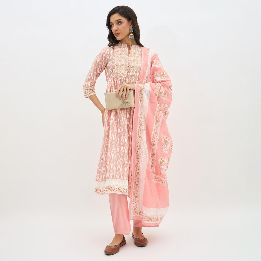 Ladies'Kurta, हल्का गुलाबी, large image number null