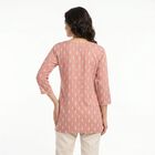 Women's Purple Notch Neck Printed Straight Kurti, बैंगनी, small