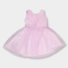 Girls' Light Lavender Flared Sleeveless Embellished Frock, Lilac, small image number null