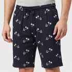 Men's Navy Blue Regular Fit Printed Jamaican Shorts, नेवी ब्लू, small