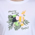 Ladies' 100% Cotton Round Neck T-Shirt , White, small
