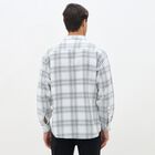 Men's White Cotton Spread Collar Casual Shirt, Off White, small image number null