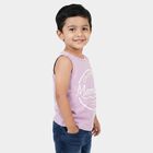 Boys' Lavender Round Neck Regular T-Shirt, Lilac, small