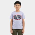 Boys' Half Sleeves T-Shirt, हल्का नीला, small