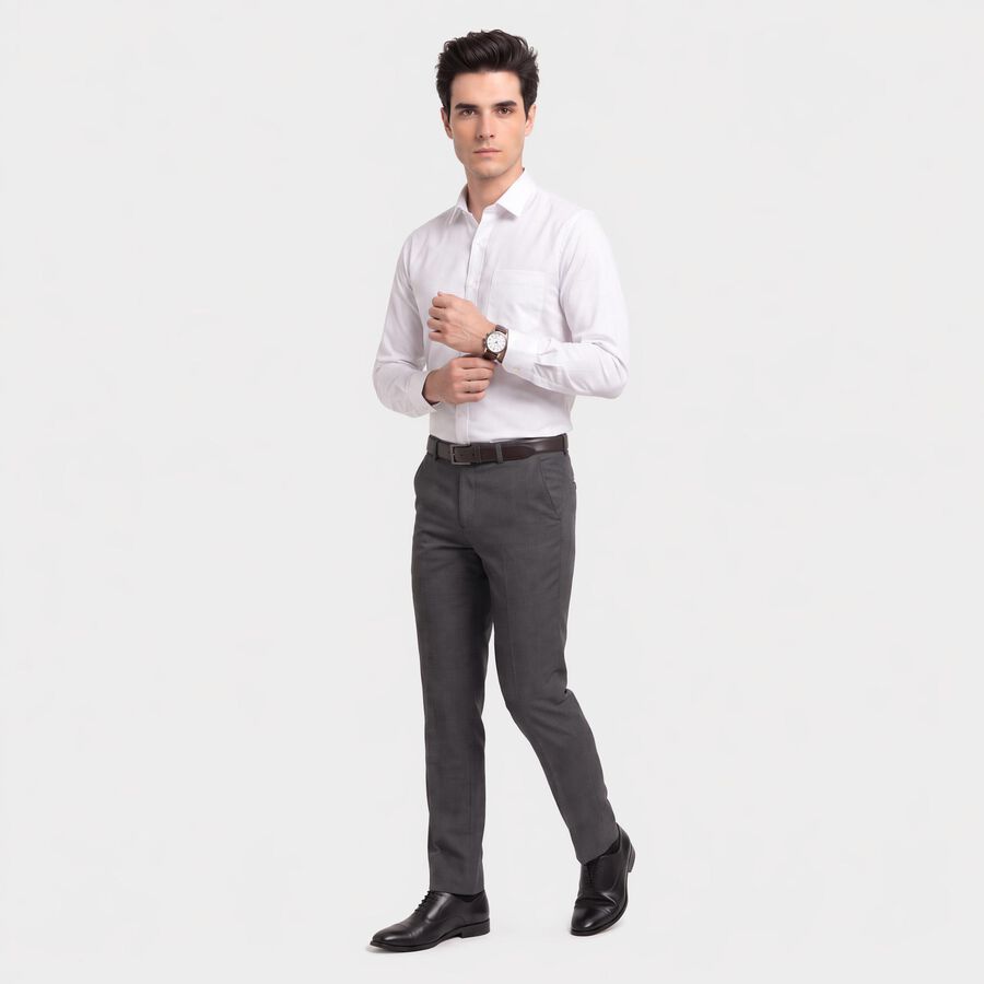 Men's White Formal Shirt, सफ़ेद, large