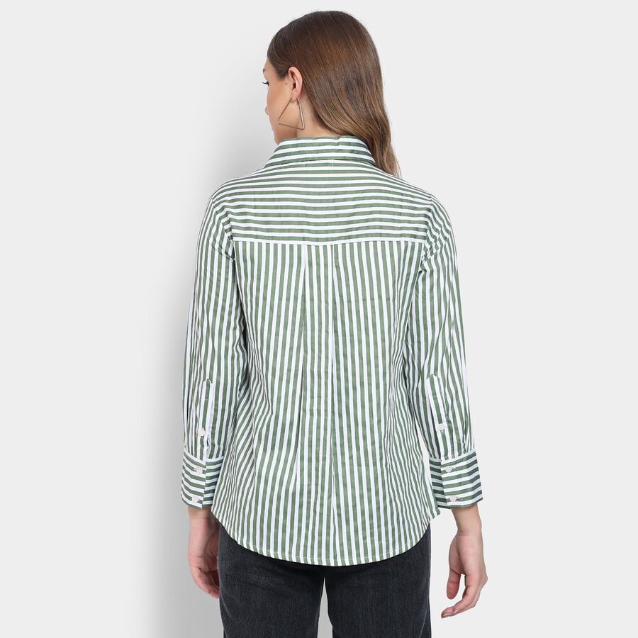 Ladies' 100% Cotton Shirt, Light Green, large image number null