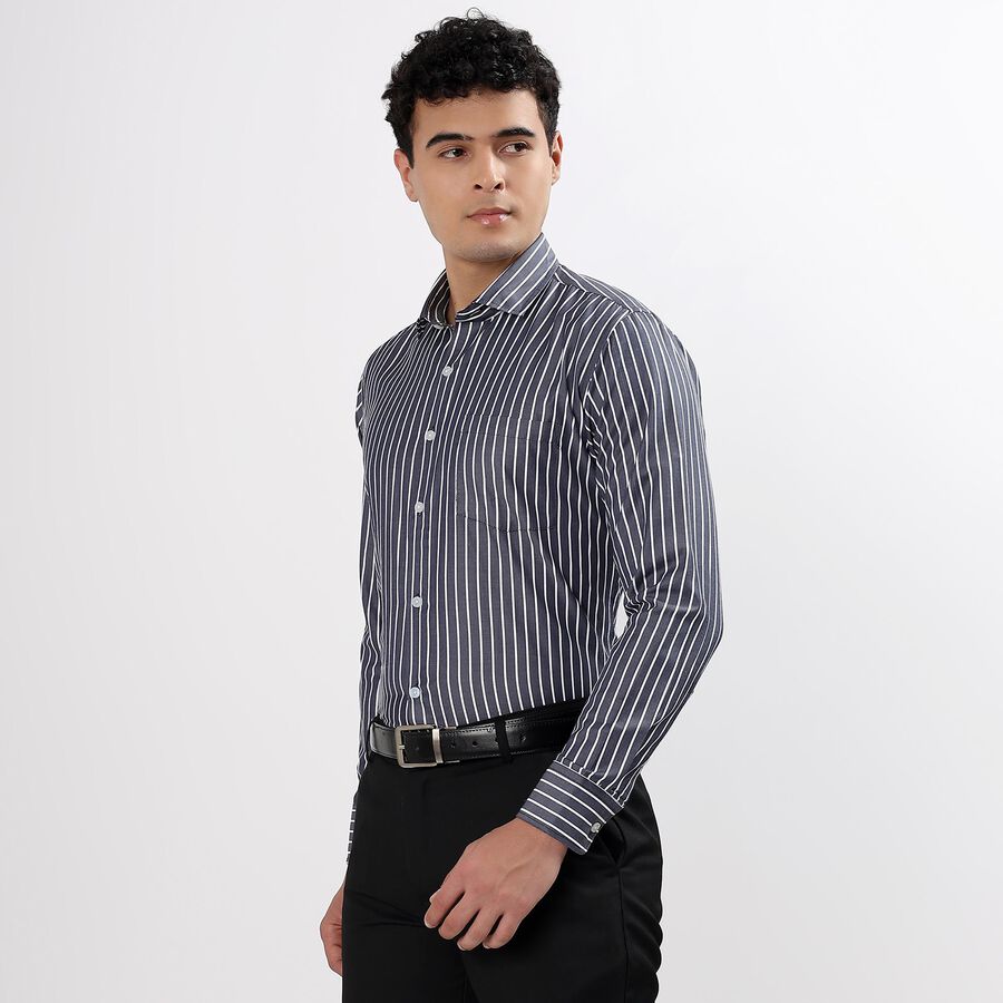 Men's Formal Shirt, Navy Blue, large image number null