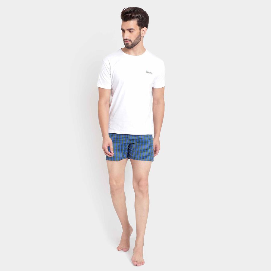 Checks Inner Elastic Boxers, Dark Blue, large image number null