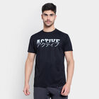 Solid Round Neck T-Shirt, Black, small image number null