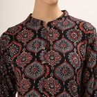 Women's Black Printed Ethnic Set, Black, small image number null