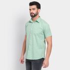 Men's 100% Cotton Casual Shirt , हल्का हरा, small