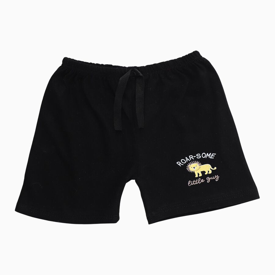 Infants' Half Pant, काला, large image number null