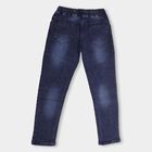 Boys' Dark Denim Blue Slim Fit Cross Pocket Jeans, Dark Blue, small image number null