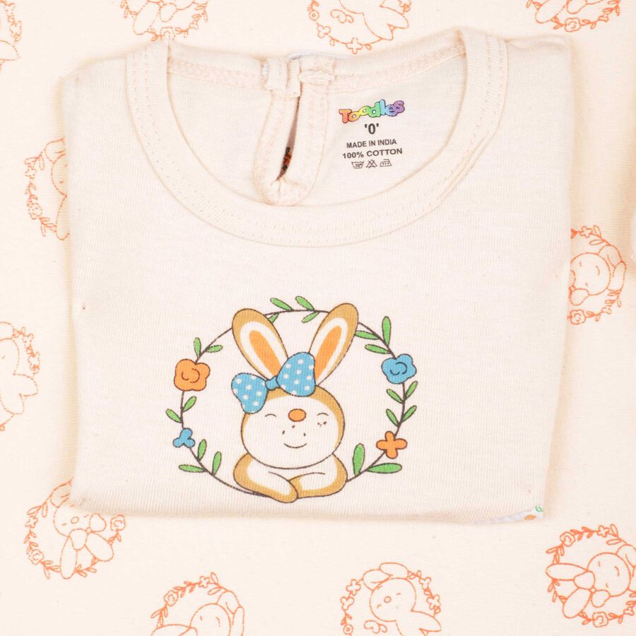 Infants Printed Cotton Baby Gift Set, Peach, large image number null