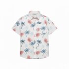 Boys' Rich Eggshell White Cotton Half Sleeve Classic Casual Shirt, White, small image number null