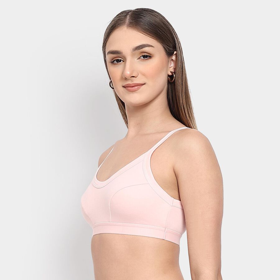 Ladies' 100% Cotton Bra , हल्का गुलाबी, large image number null
