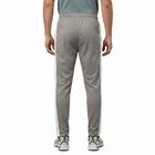 Men Grey Tapered Fit Side Panel Track Pants, Light Grey, small