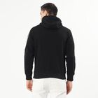 Men's Jet Black Hooded Neck Casual Sweatshirt, Black, small image number null