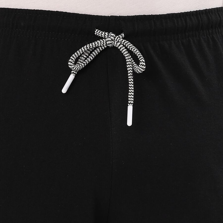 Men's Jet Black Regular Fit Basic Track Pants, Black, large image number null