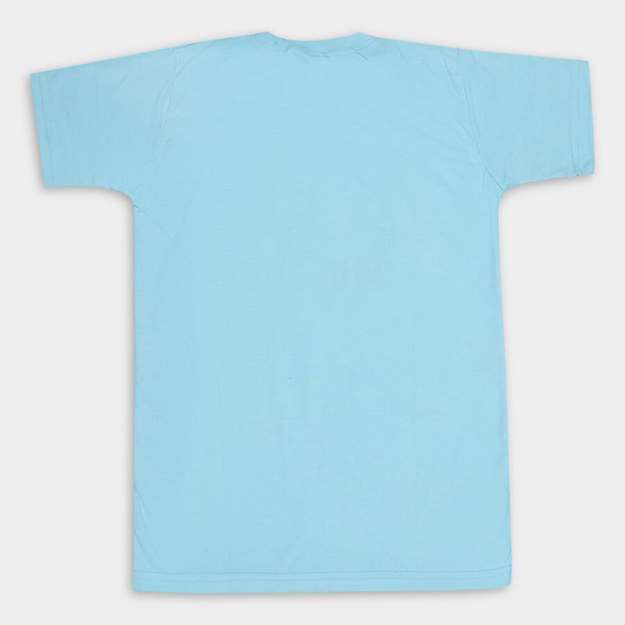 Boys' Half Sleeves T-Shirt, Light Blue, large image number null