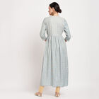 Embroidered Kurta, हल्का नीला, small image number null