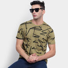 All Over Print Round Neck T-Shirt, Olive, small image number null
