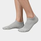 Men's Ankle Length Pack of 3 Socks ( Grey, White, Black ), काला, small
